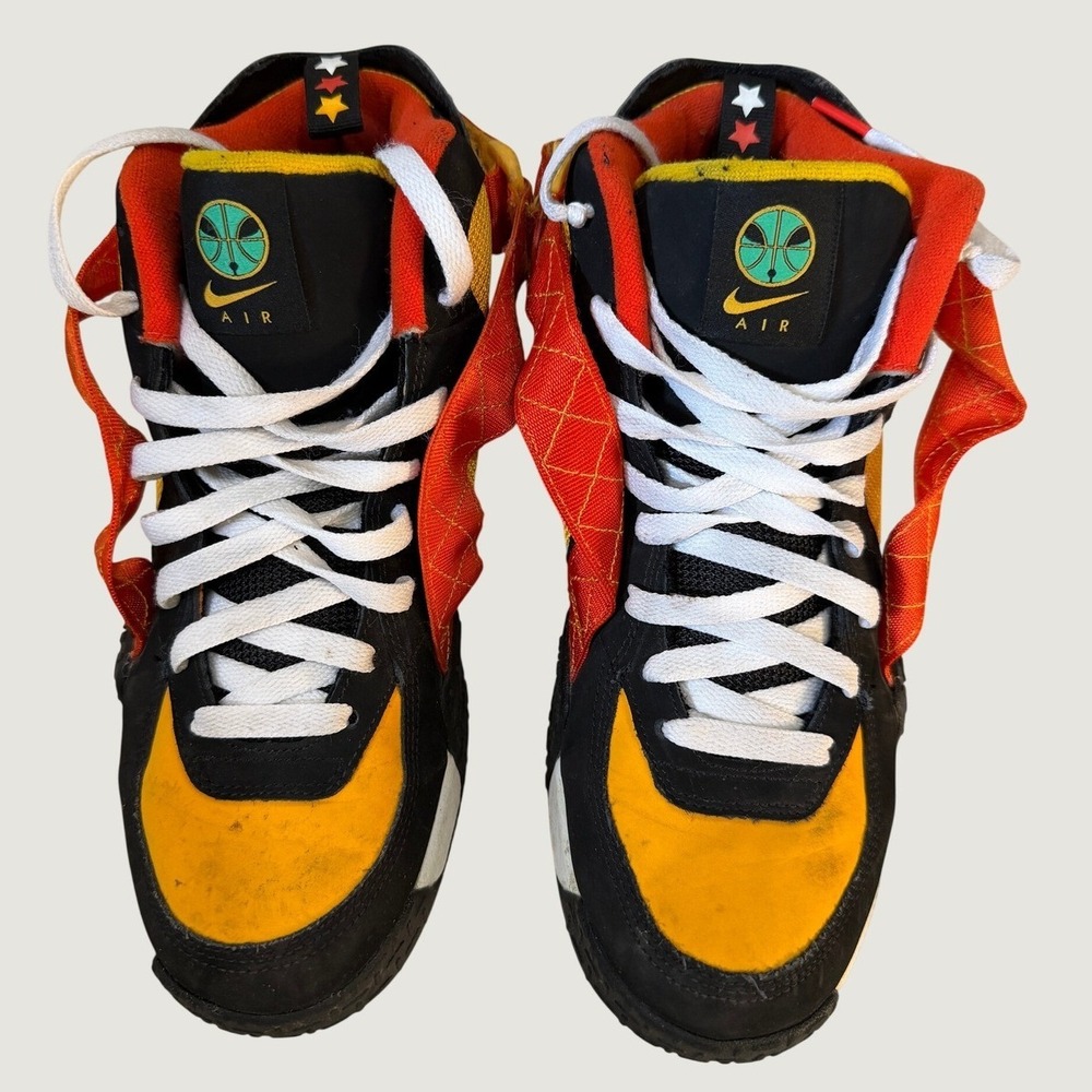 Nike Air Raid Rayguns Black Gold Orange Vintage For Outdoor Use Only Mens 8